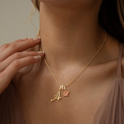 Novakoen Initial Necklace | 14K plated