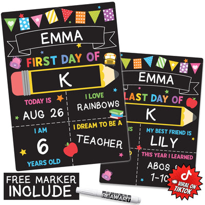First Day of School Chalkboard Sign | 10x14 Double-Sided
