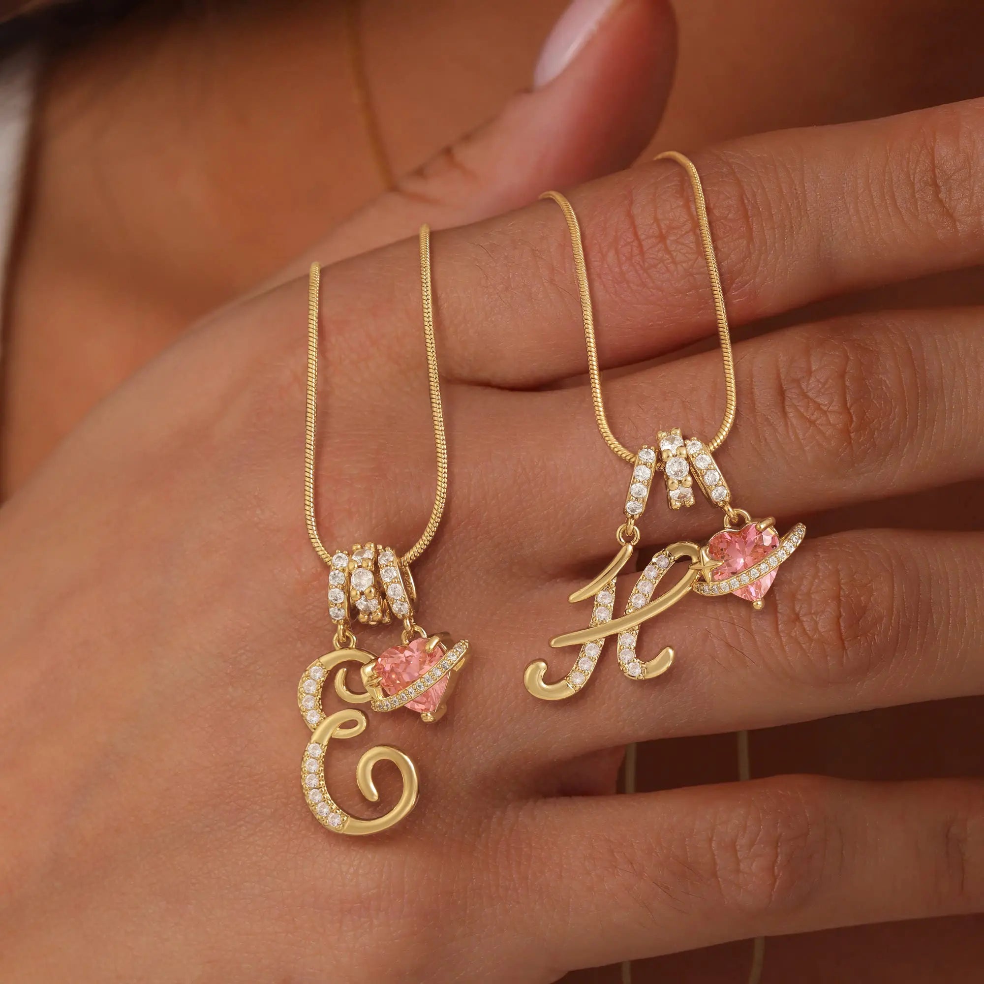 Novakoen Initial Necklace | 14K plated