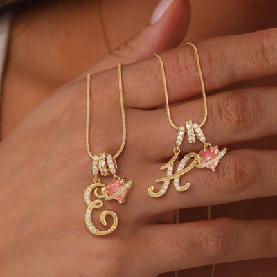 Novakoen Initial Necklace | 14K plated
